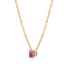 Pink Sapphire Pendant Necklace